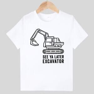 New kids' excavator t-shirt size 4